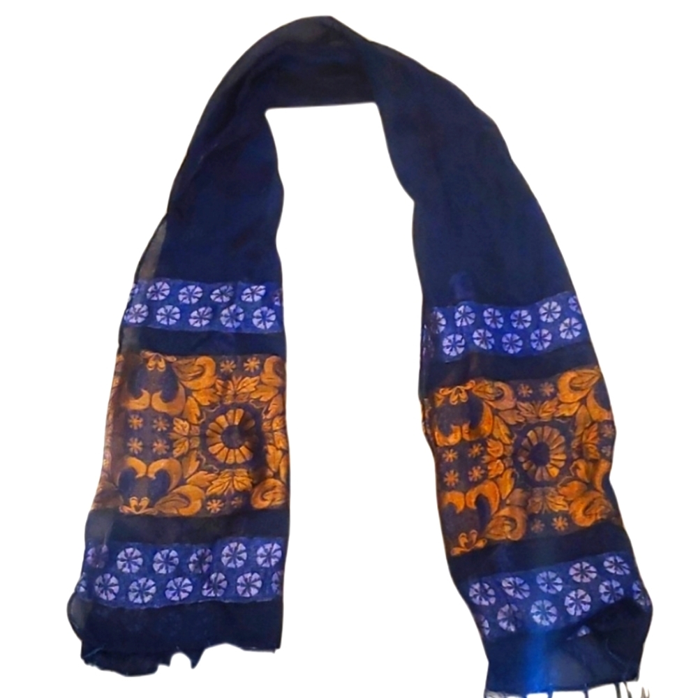 Printed silk scarf